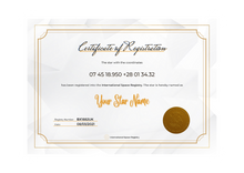 Load image into Gallery viewer, Star Naming Certificate Classic Golden
